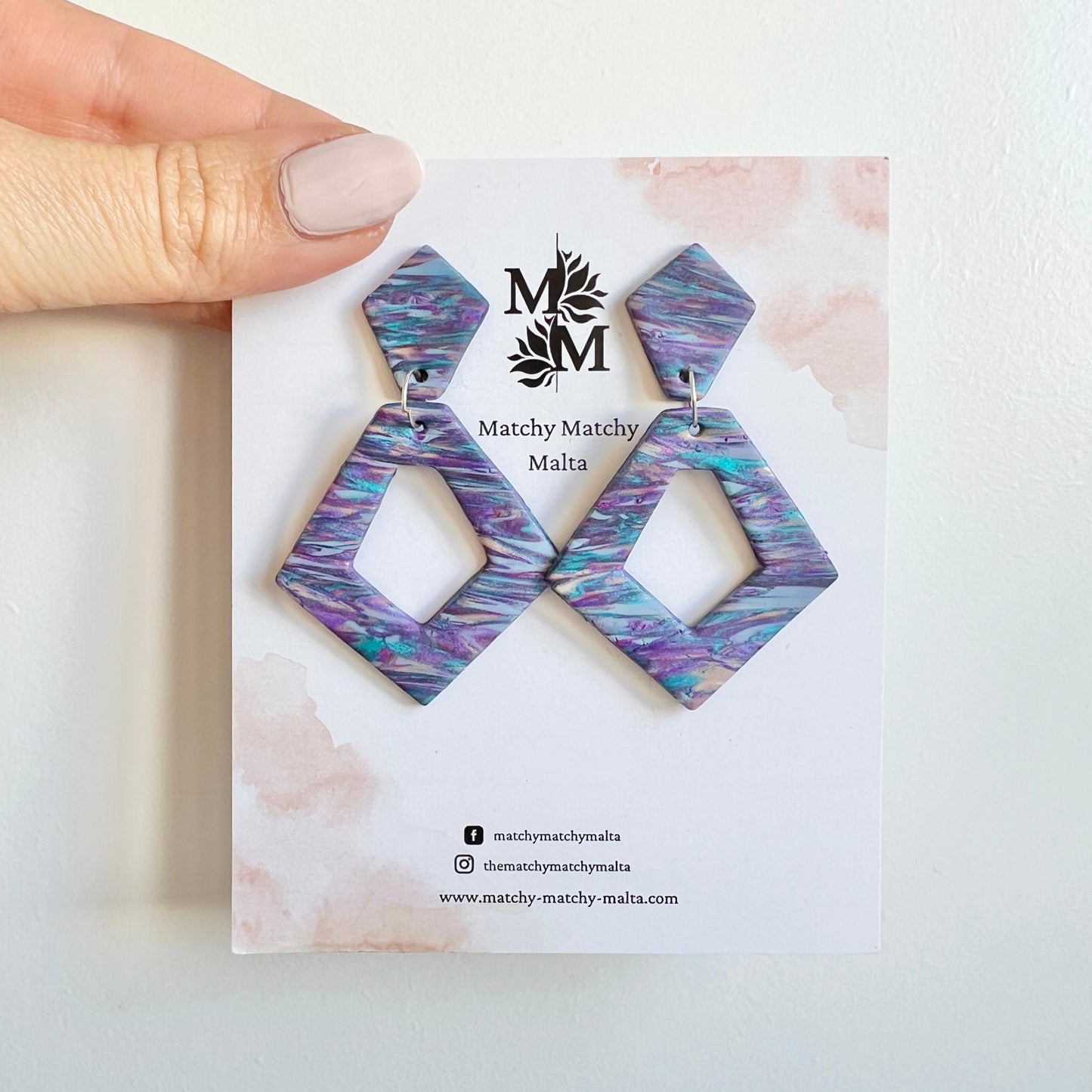 Abstract Hexagon Statement Earrings